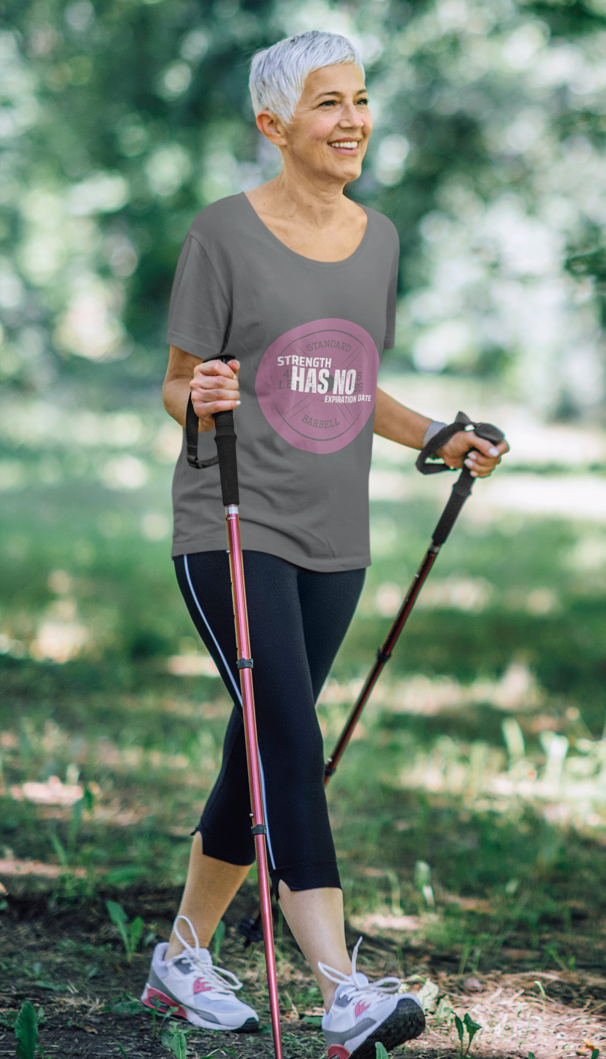 Strength Has No Expiration Date⢠Motivational Senior Fitness T-Shirt Active Lifestyle Tee for Strong Ageless Living