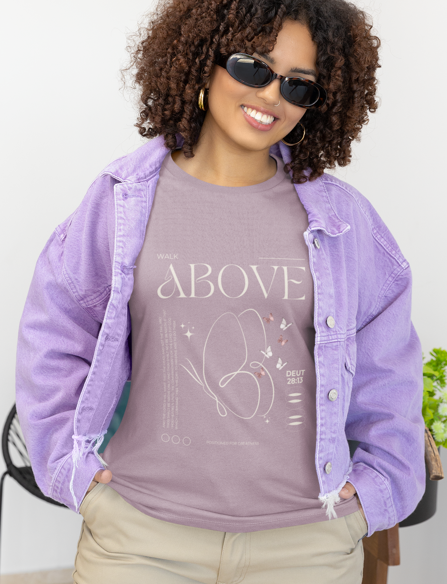 Vintage Inspirational Faith-Inspired Butterfly Design Tee, Shirt for Women, Christian Gift, Prayer Group Apparel, Ministry Leader Top