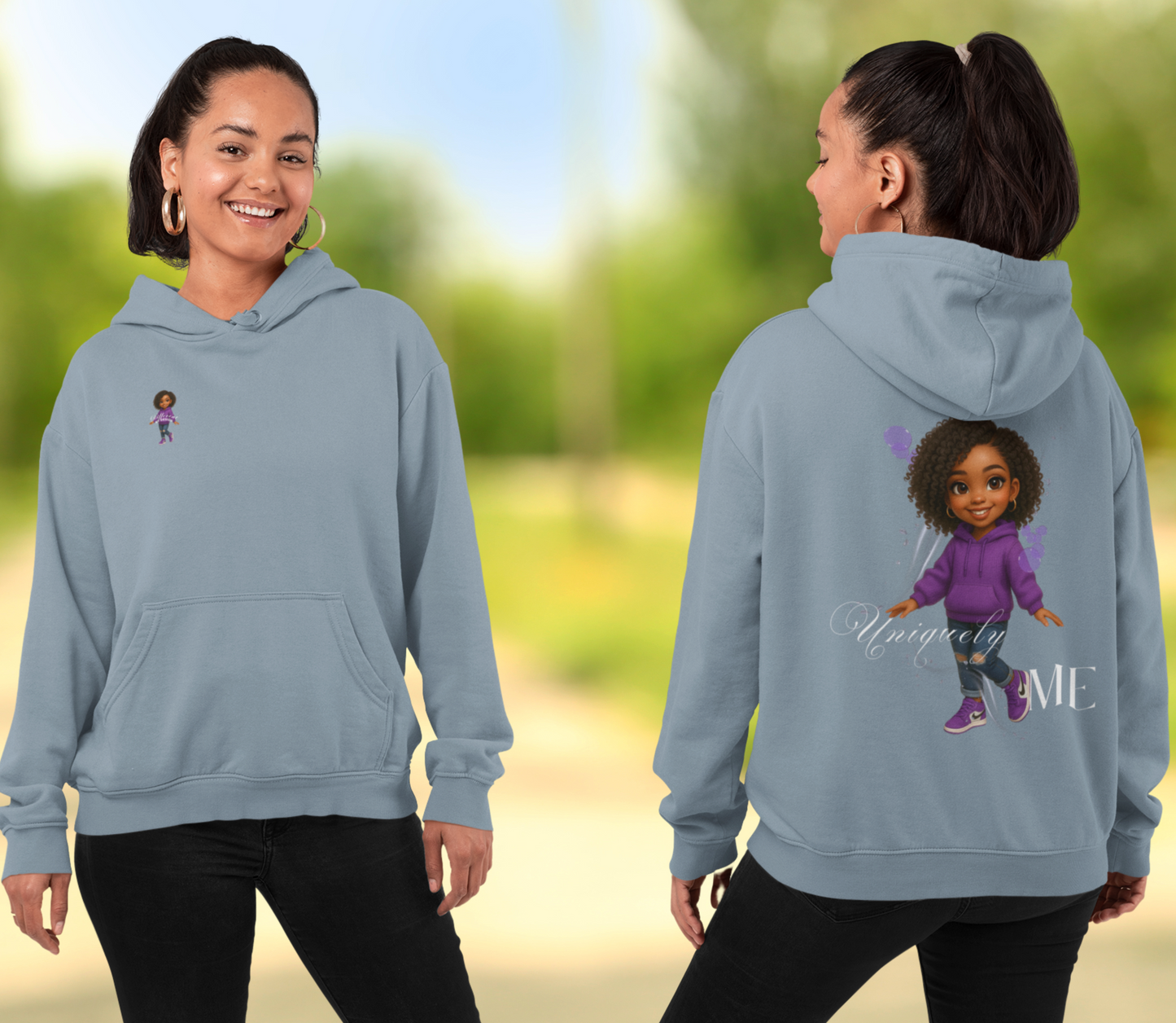 Uniquely Me Hoodie Motivational Graphic Sweatshirt for Confident Women