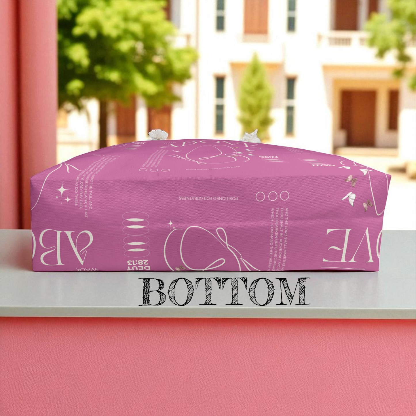 Travel Tote Pink Christian Inspirational Weekend Tote Bag Carryall