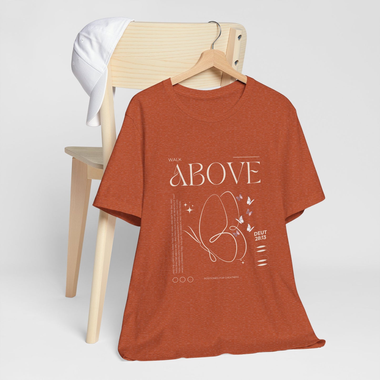 Vintage Inspirational Faith-Inspired Butterfly Design Tee,  Shirt for Women, Christian Gift, Prayer Group Apparel, Ministry Leader Top